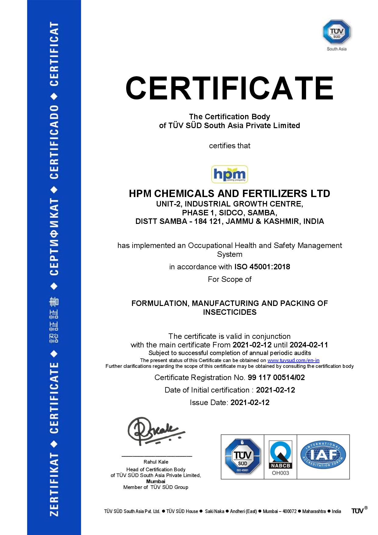certificate