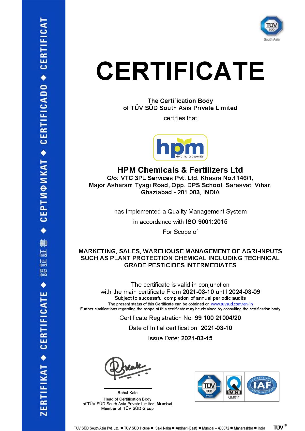 certificate