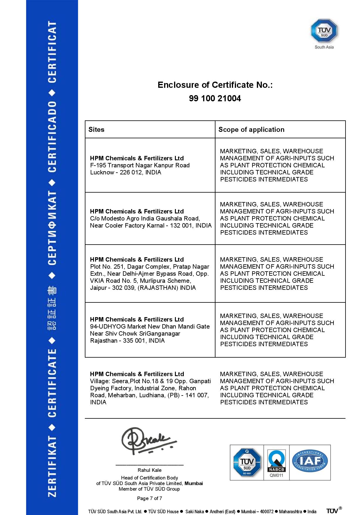 certificate